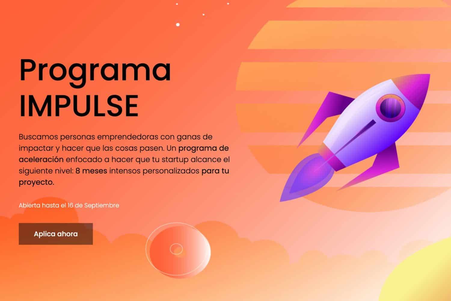 Imagen de la web del programa IMPULSE.