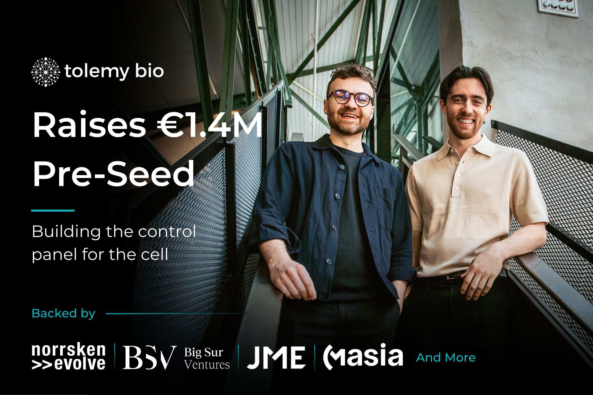 Tolemy Bio levanta 1'4 millones de euros en una operación liderada por Norrsken Evolve